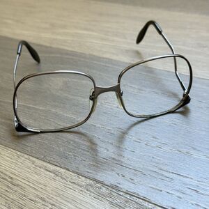 Vtg Luxottica Eyeglass Frames Upside Down HYLA Bronze Italy Whimsical Fashion